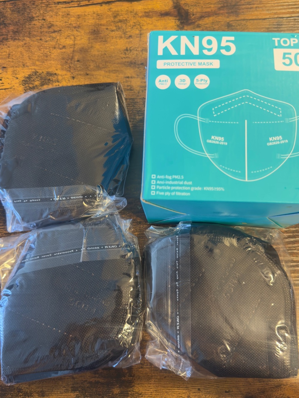 Protective Face Mask - Black 30 p